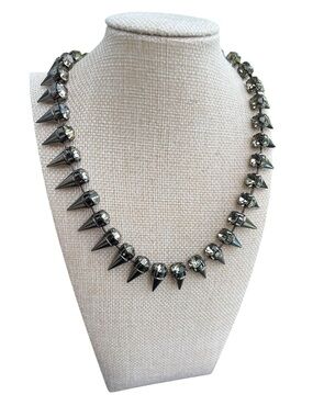 Cara NY Smoky Crystal Spike Statement Necklace